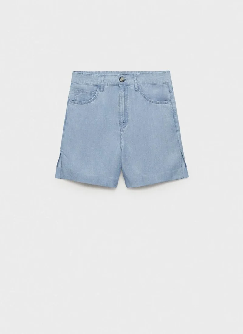 MANGO  straight-fit lyocell bermuda shorts for Women | Best Price UAE